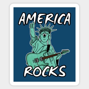 Statue Of Liberty Guitar Electric Guitarist 4th July Sticker